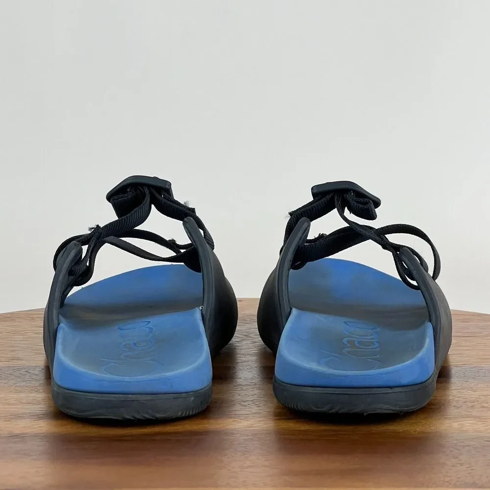 Childrens Big Kids Chaco Chillos‎ Blue Comfort Sandals Slides Size 6 Y GUC